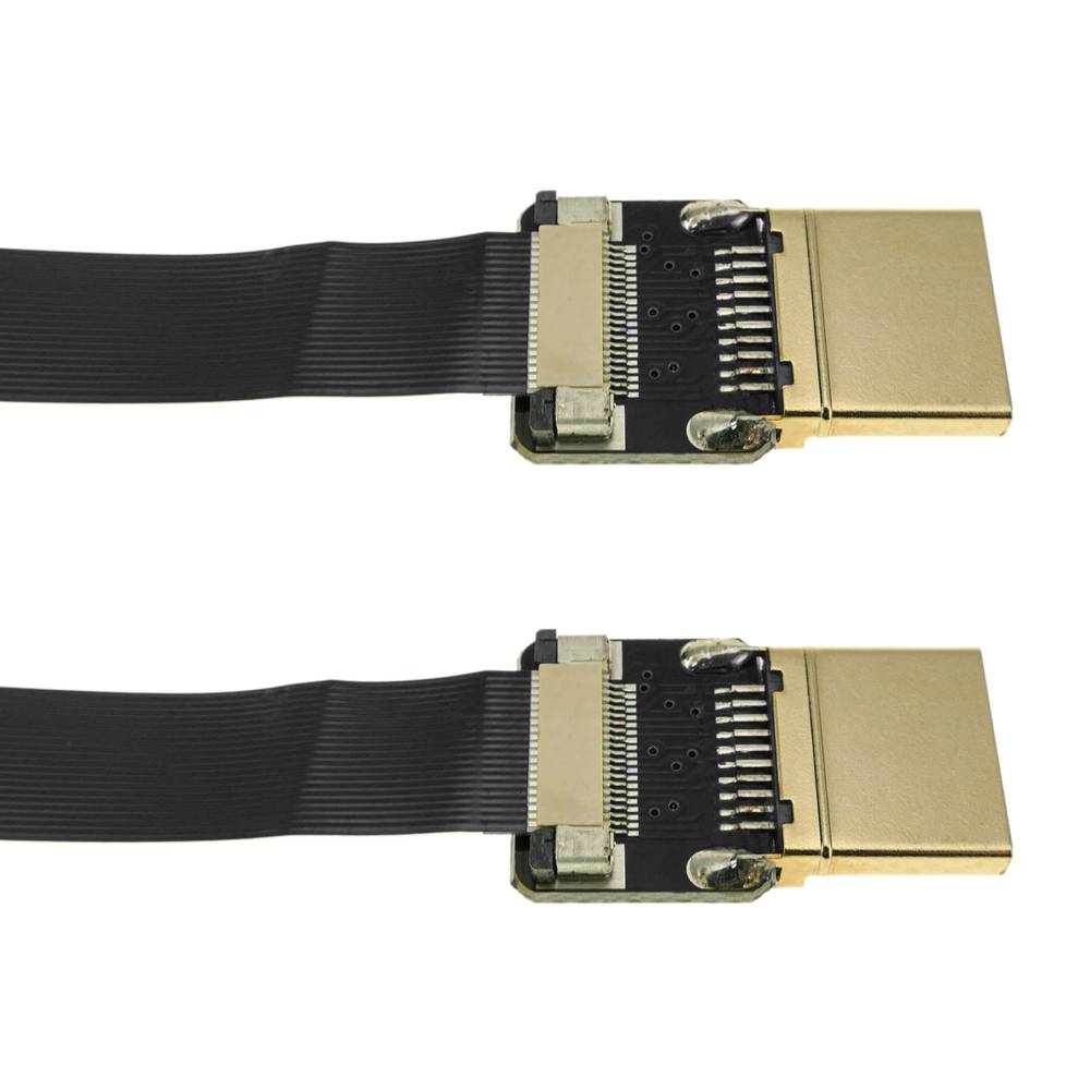 Cable vídeo HDMI plano FPV 50 cm A-macho a A-macho