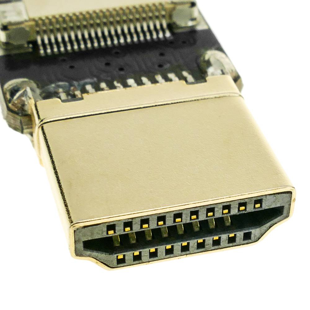 Cable vídeo HDMI plano FPV 20 cm A-macho a A-hembra