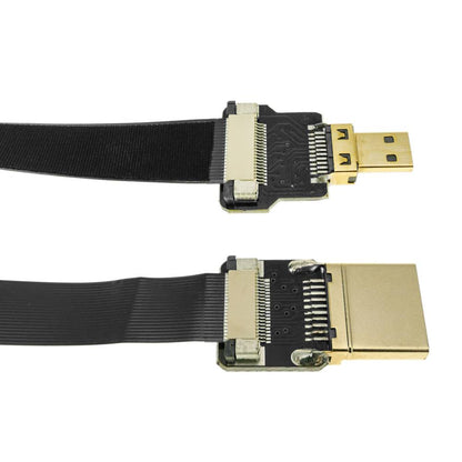 Cable vídeo HDMI plano FPV 50 cm A-macho a micro D-macho