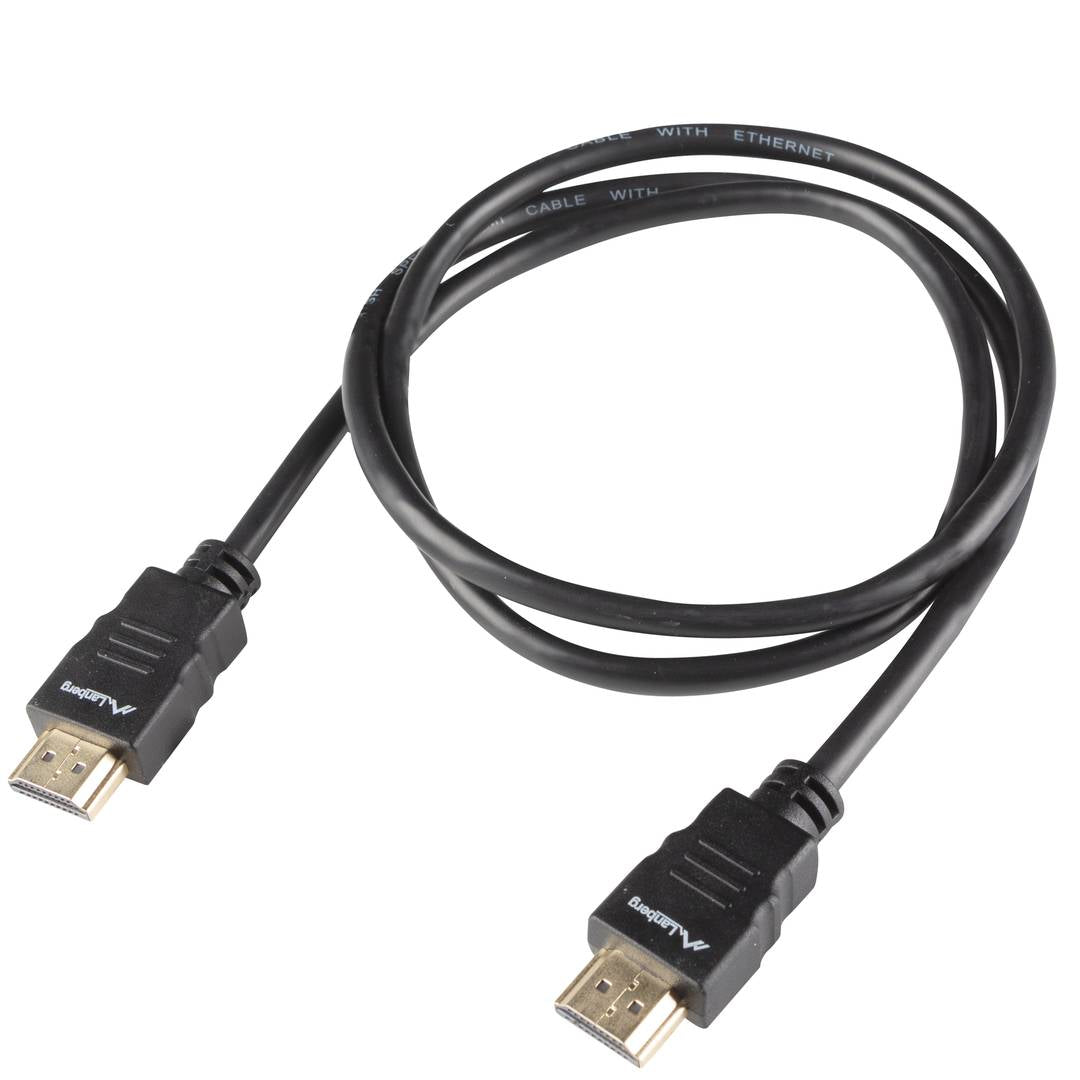 Cable HDMI v1.4 macho a macho de 3 m color negro de Lanberg CA-HDMI-15CC-0030-BK