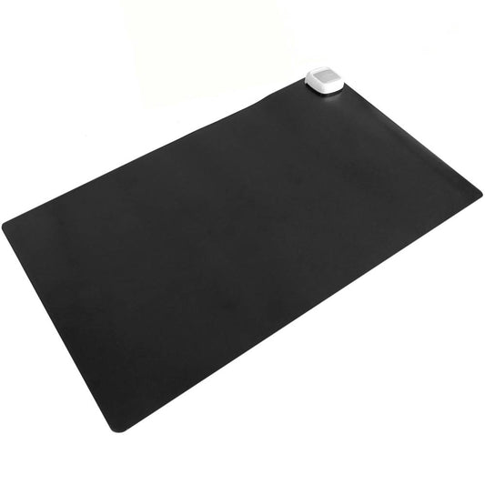 Alfombra y superficie térmica con calefacción para escritorio suelo y pies de 60 x 36 cm 65W negro