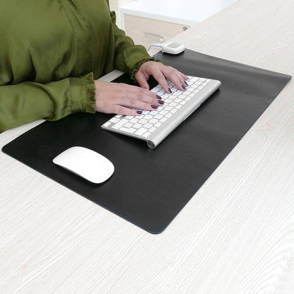 Alfombra y superficie térmica con calefacción para escritorio suelo y pies de 60 x 36 cm 65W negro
