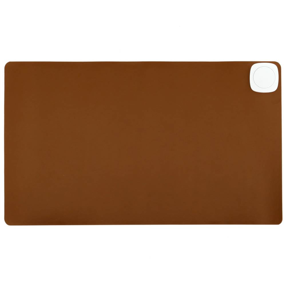 Alfombra y superficie térmica con calefacción para escritorio suelo y pies de 60 x 36 cm 85W marrón