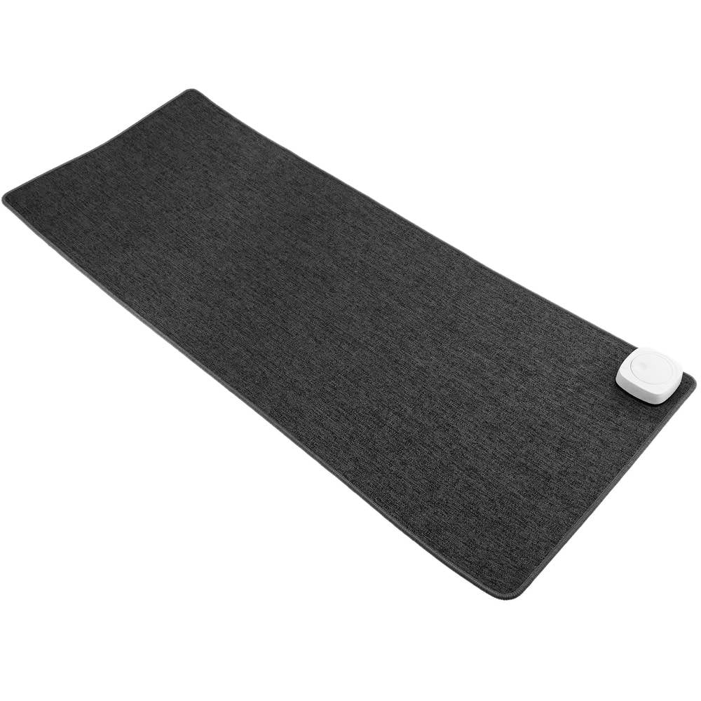 Alfombra y superficie térmica gris oscuro de 80x32cm 77W con calefacción para escritorio suelo y pies