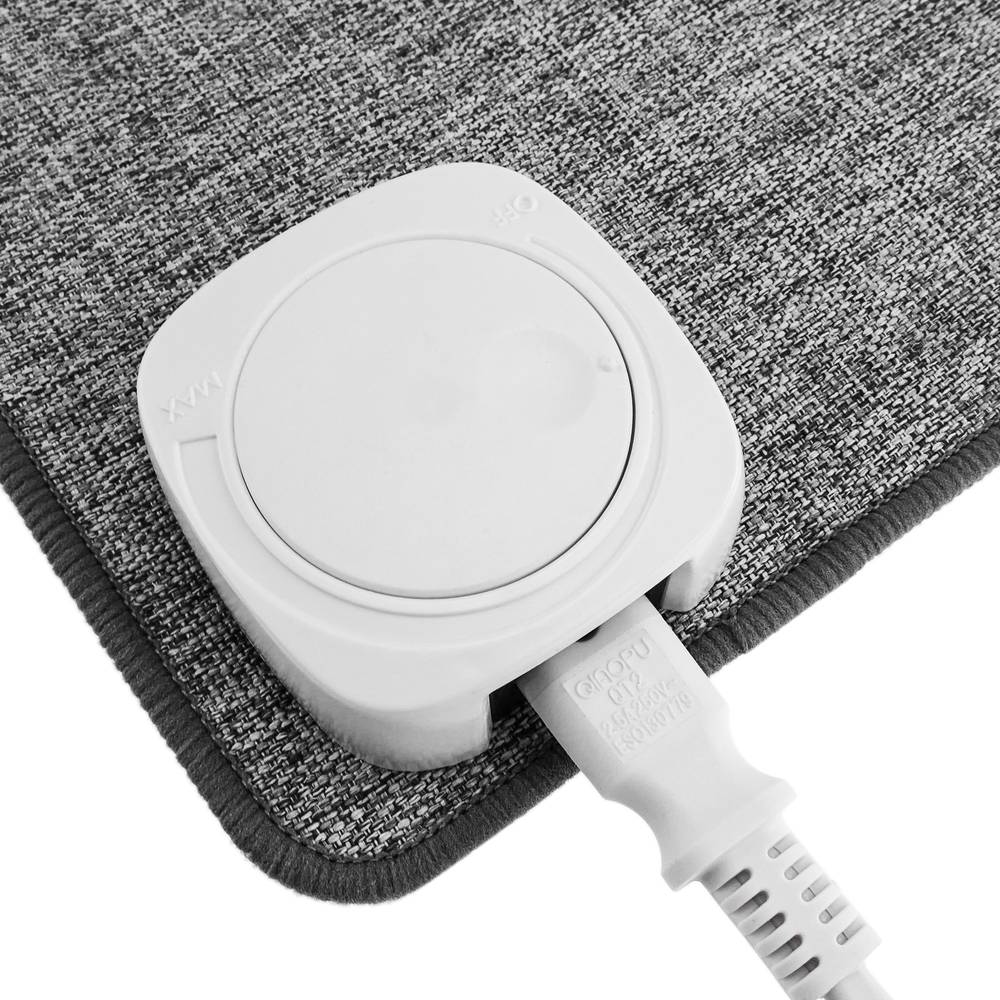 Alfombra y superficie térmica gris claro de 80x32cm 77W con calefacción para escritorio suelo y pies