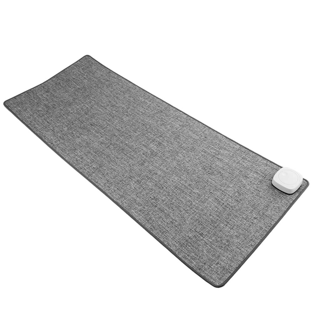 Alfombra y superficie térmica gris claro de 80x32cm 77W con calefacción para escritorio suelo y pies