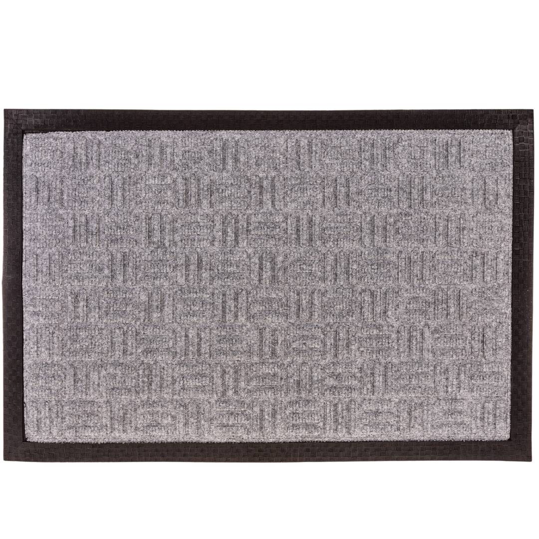 Felpudo rectangular de polipropileno liso gris oscuro 60x40cm