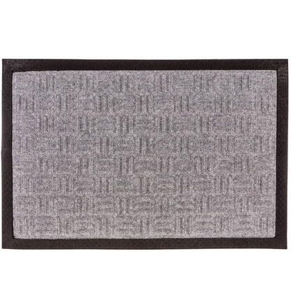 Felpudo rectangular de polipropileno liso gris oscuro 60x40cm
