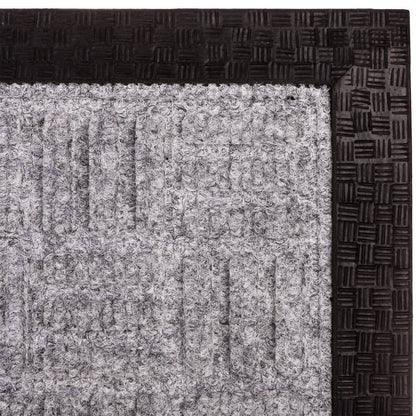 Felpudo rectangular de polipropileno liso gris oscuro 60x40cm