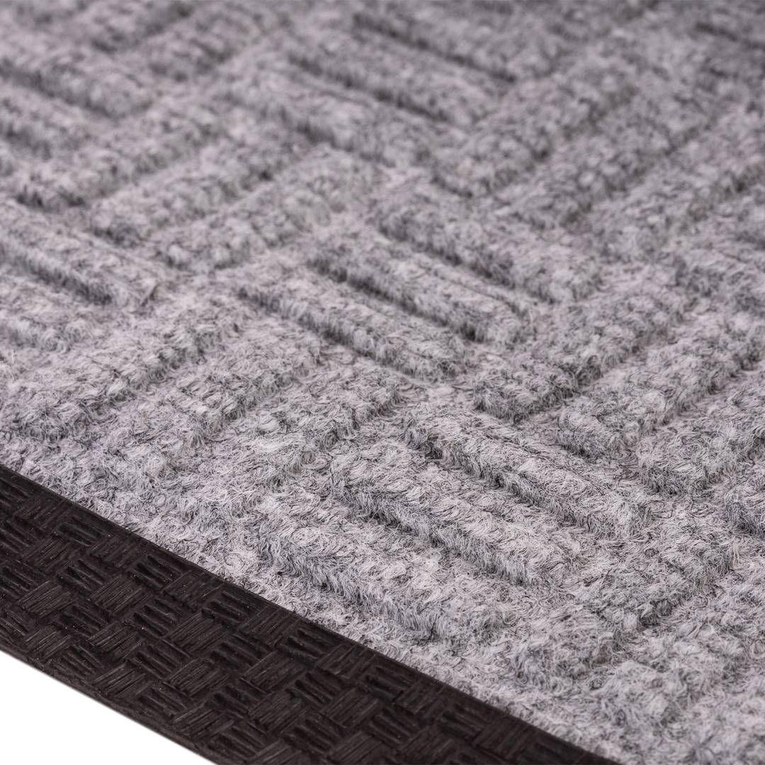 Felpudo rectangular de polipropileno liso gris oscuro 60x40cm