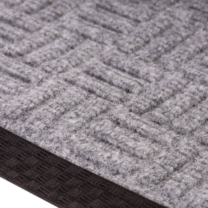 Felpudo rectangular de polipropileno liso gris oscuro 60x40cm