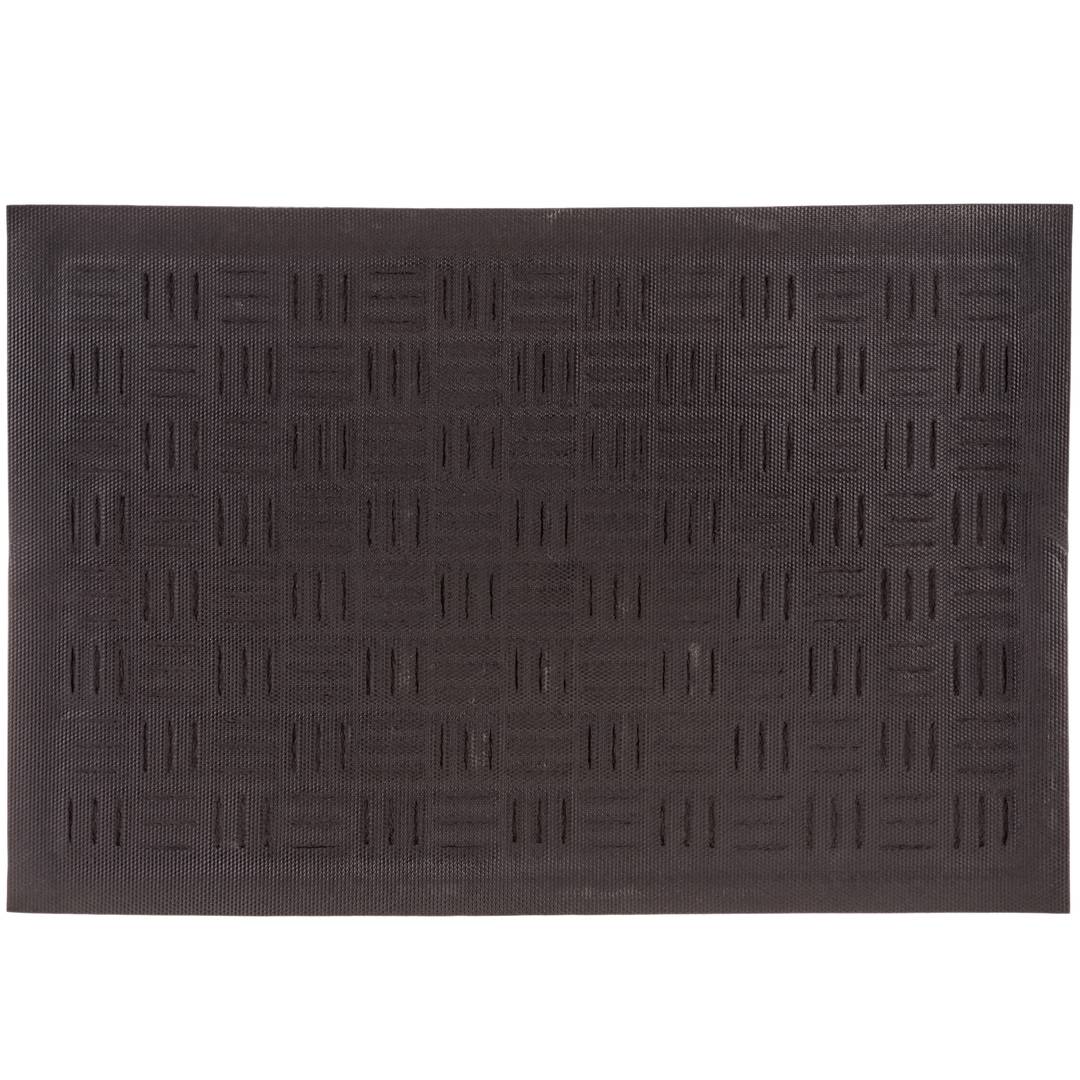 Felpudo rectangular de polipropileno liso gris oscuro 60x40cm