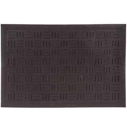 Felpudo rectangular de polipropileno liso gris oscuro 60x40cm