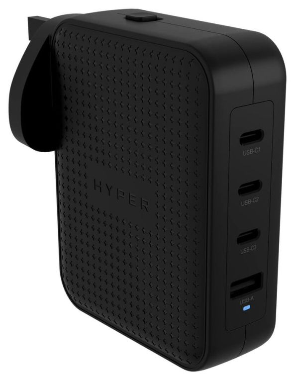 HYPER HJ1001BKWWGL cargador de dispositivo movil Mando de videoconsola, Telefono movil, Netbook, Portatil, Smartphone, Tableta Negro Corriente alterna Carga rapida Interior