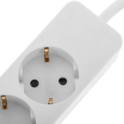 Regleta de enchufes 3 schuko 16A 230V blanca con cable de 1.5m