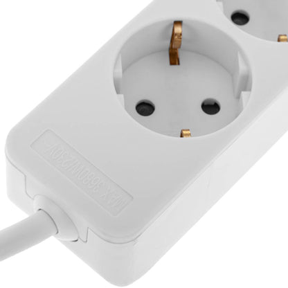 Regleta de enchufes 3 schuko 16A 230V blanca con cable de 1.5m