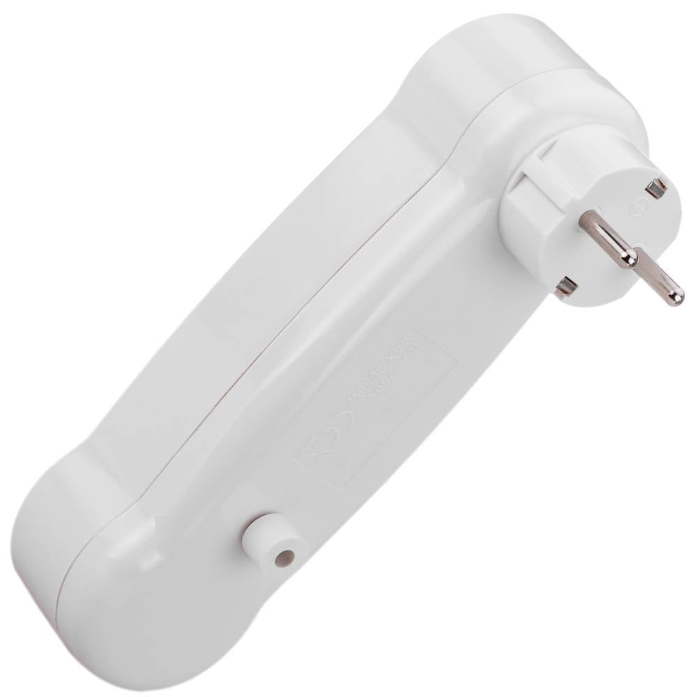 Multiplicador adaptador de clavija enchufe schuko triple blanco con interruptor