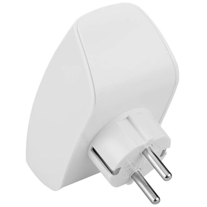 Multiplicador adaptador de clavija enchufe schuko doble blanco