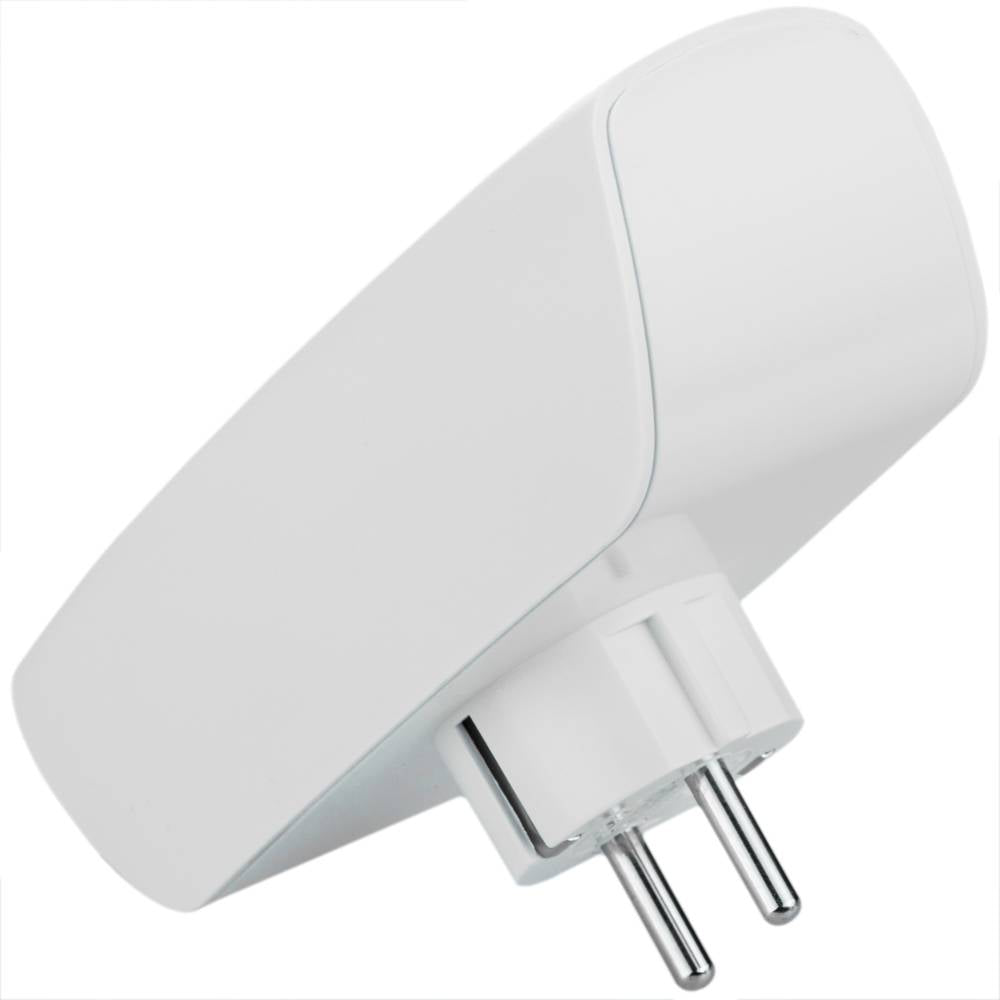 Multiplicador adaptador de clavija enchufe schuko triple blanco