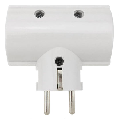 Multiplicador de clavija enchufe schuko doble de color blanco