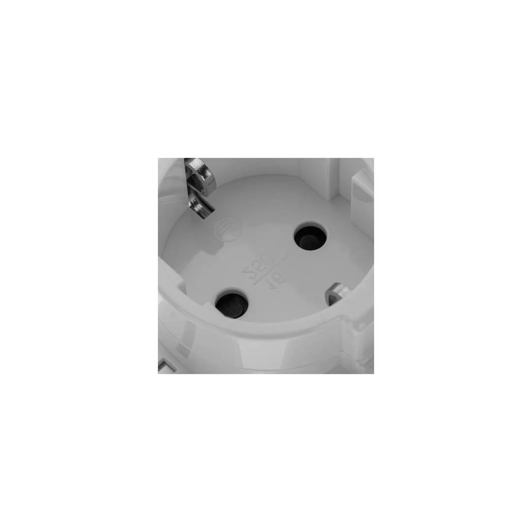 Multiplicador de clavija enchufe schuko cuádruple de color blanco