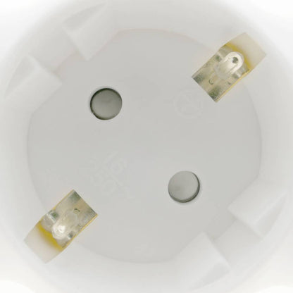 Multiplicador adaptador de clavija enchufe schuko doble blanco redondeado