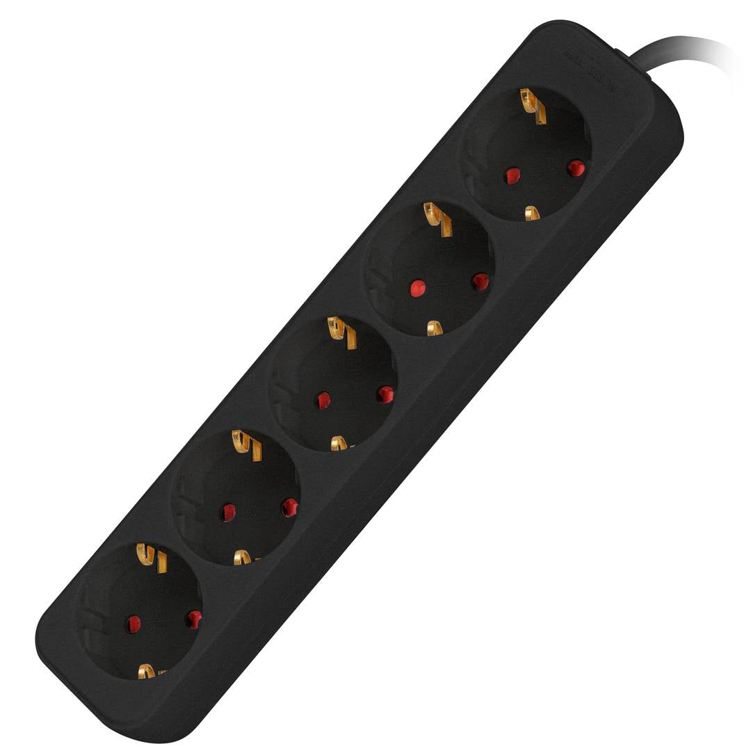 Regleta de 5 enchufes Schuko de Lanberg color negro 1.5m