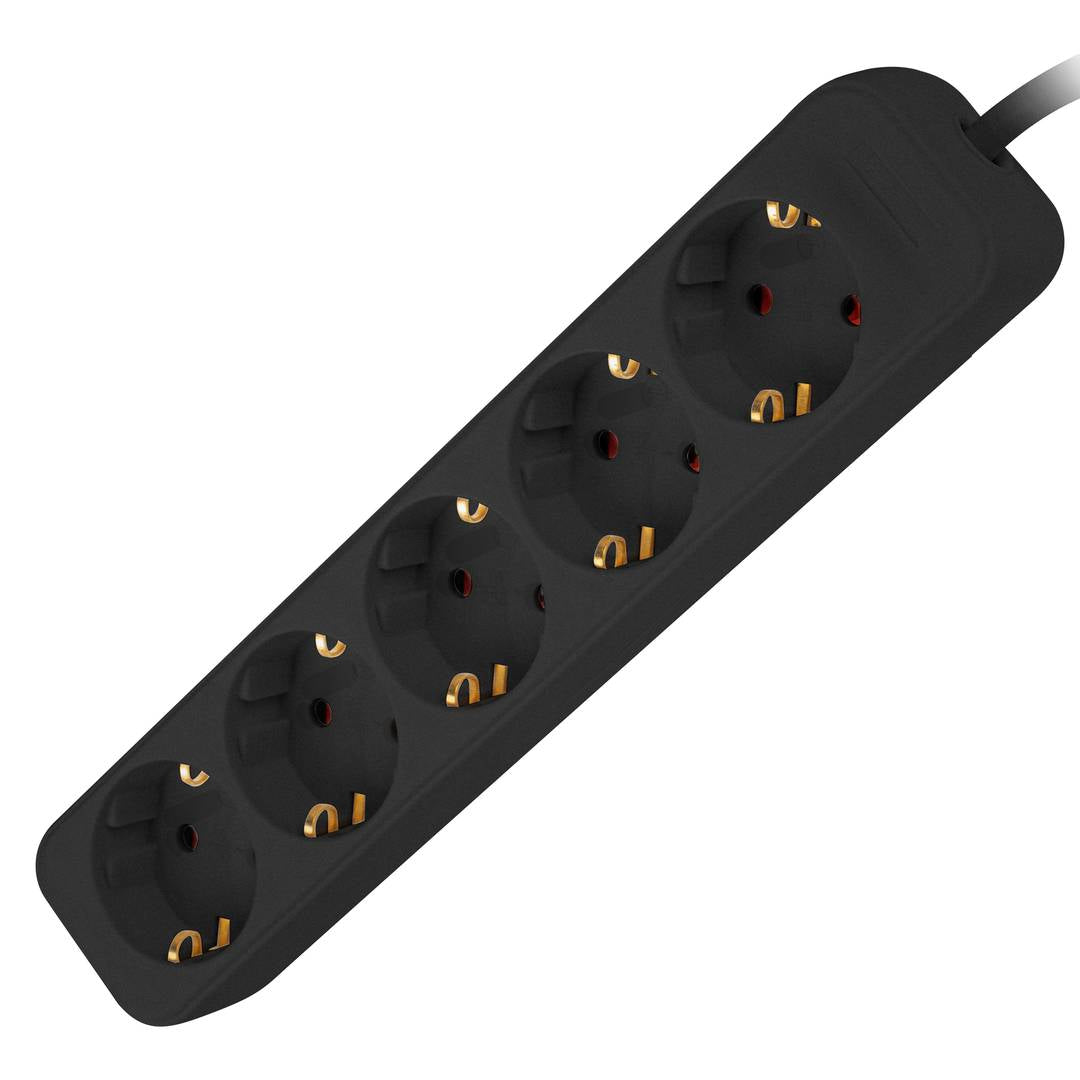 Regleta de 5 enchufes Schuko de Lanberg color negro 1.5m