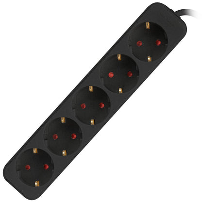 Regleta de 5 enchufes Schuko de Lanberg color negro 1.5m