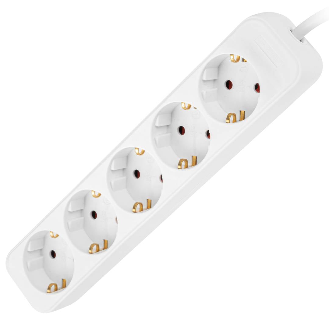 Regleta de 5 enchufes Schuko de Lanberg color blanco 3m
