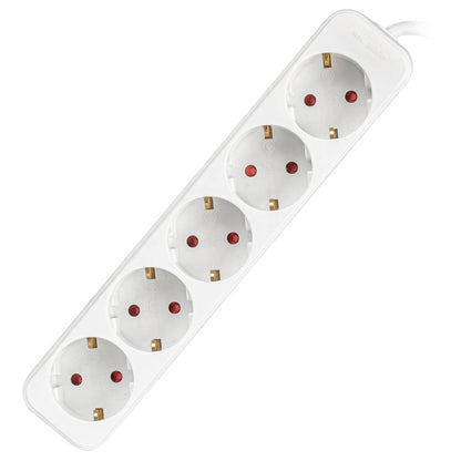 Regleta de 5 enchufes Schuko de Lanberg color blanco 3m