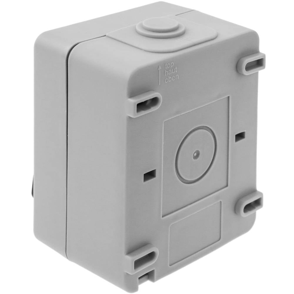 Base de superficie estanca IP54 10A 250V con interruptor conmutador