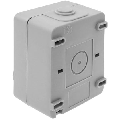 Base de superficie estanca IP54 10A 250V con interruptor conmutador