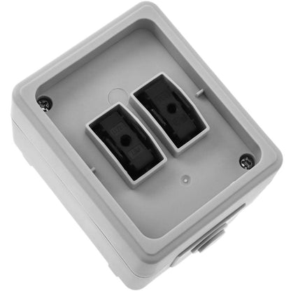 Base de superficie estanca IP54 10A 250V con interruptor conmutador