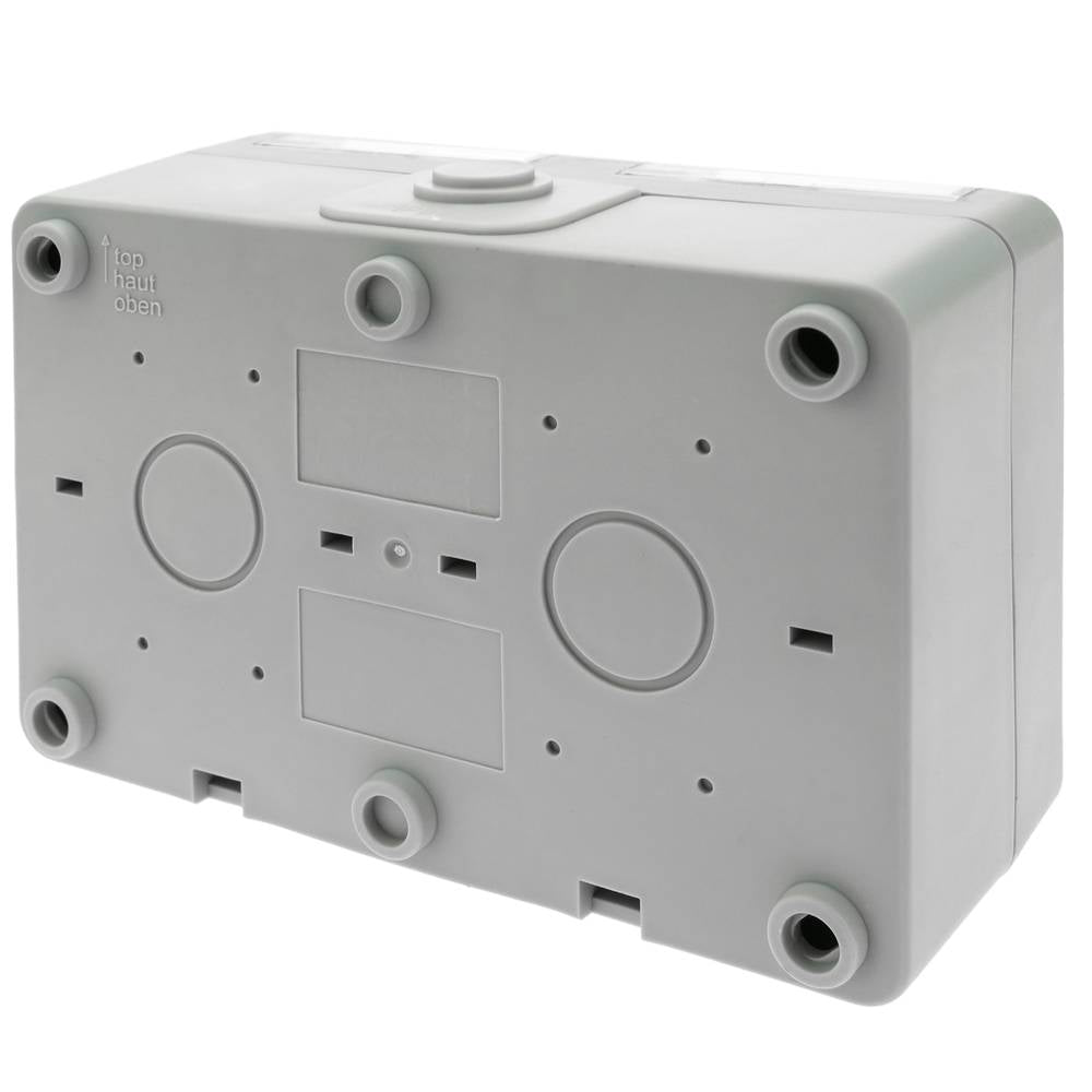 Base de superficie estanca IP54 16A 250V con doble schuko