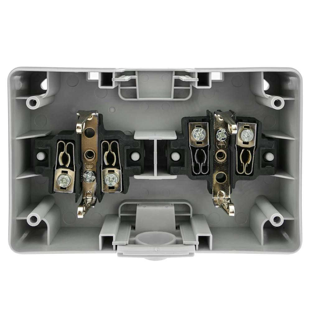 Base de superficie estanca IP54 16A 250V con doble schuko