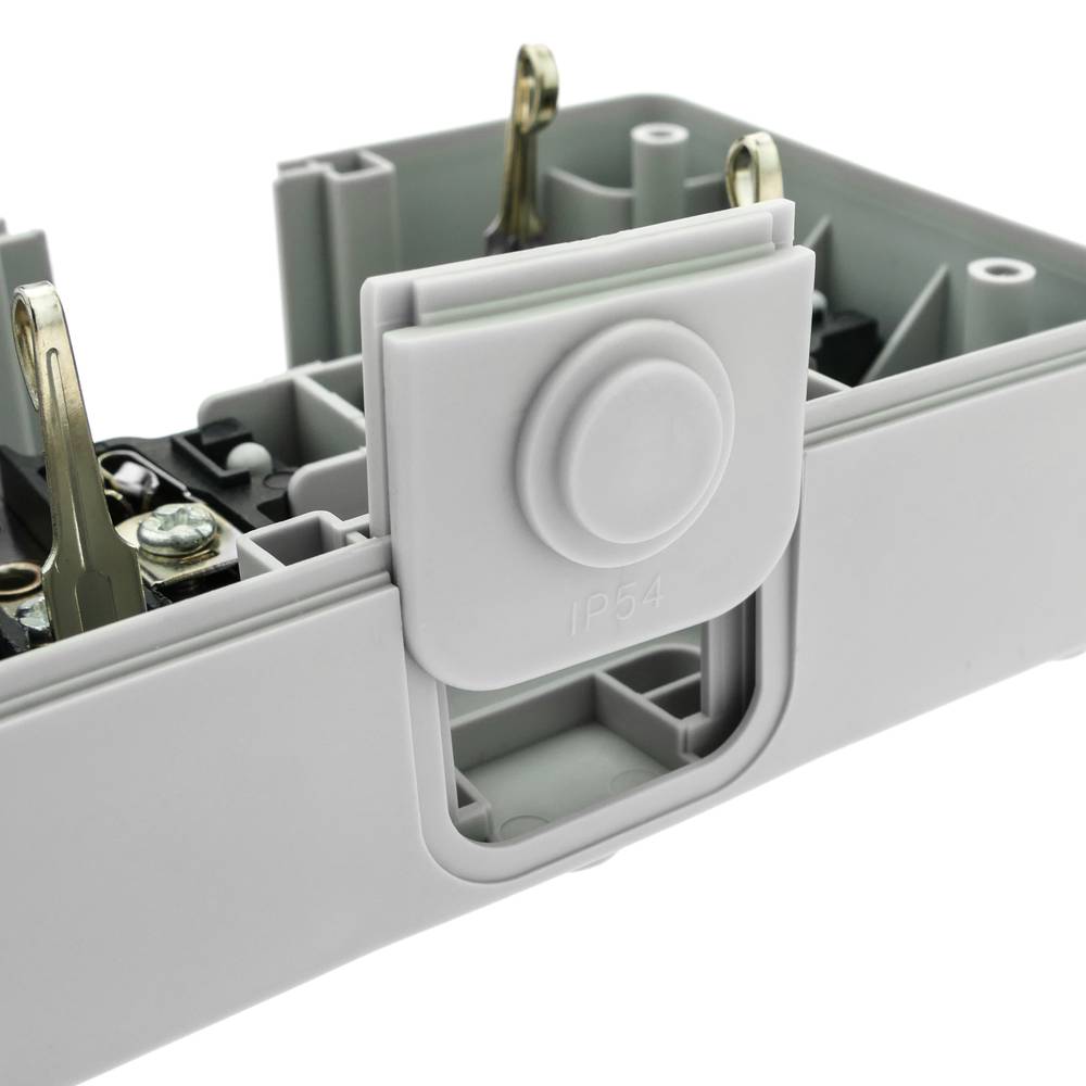 Base de superficie estanca IP54 16A 250V con doble schuko