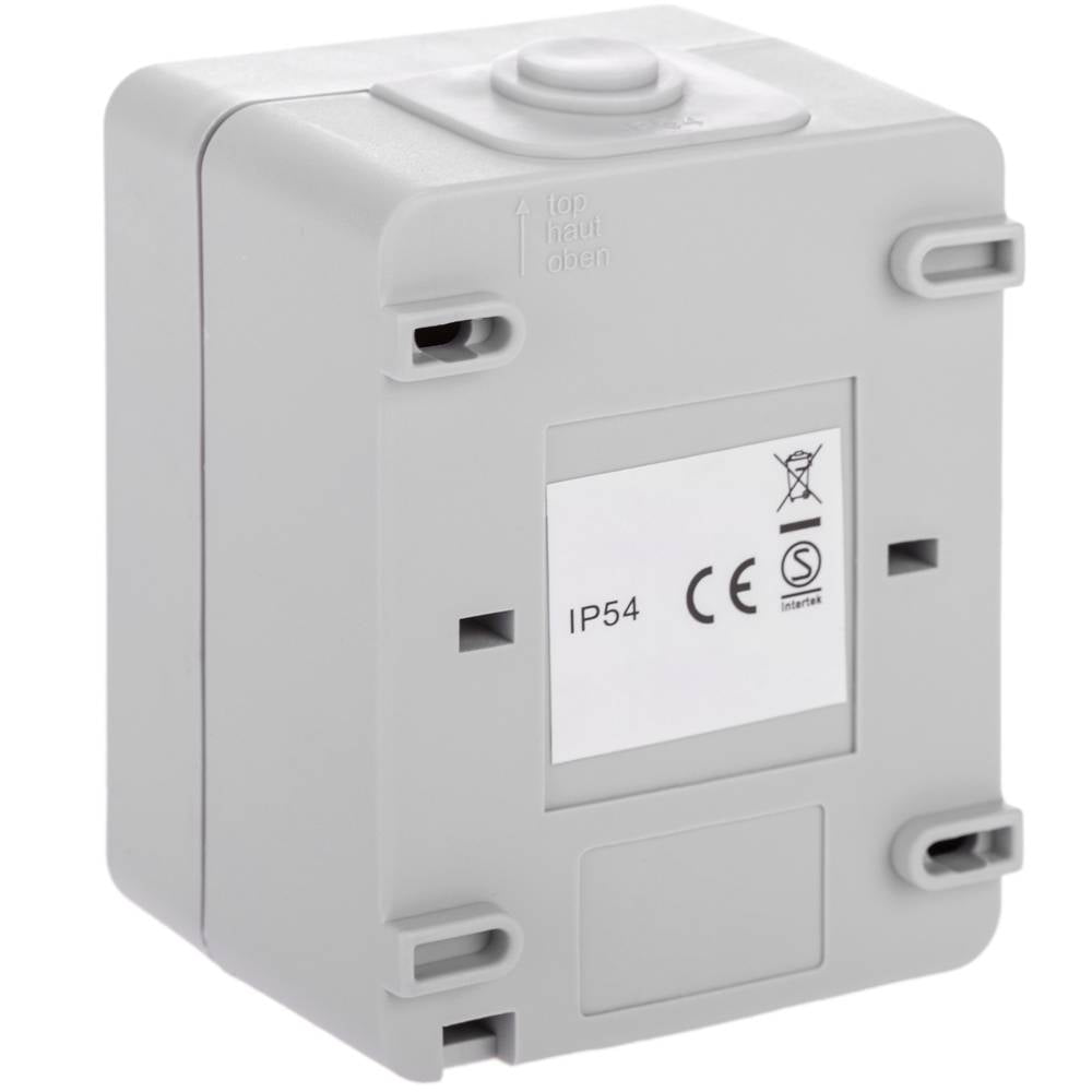 Base de superficie estanca IP54 10A 250V con un pulsador