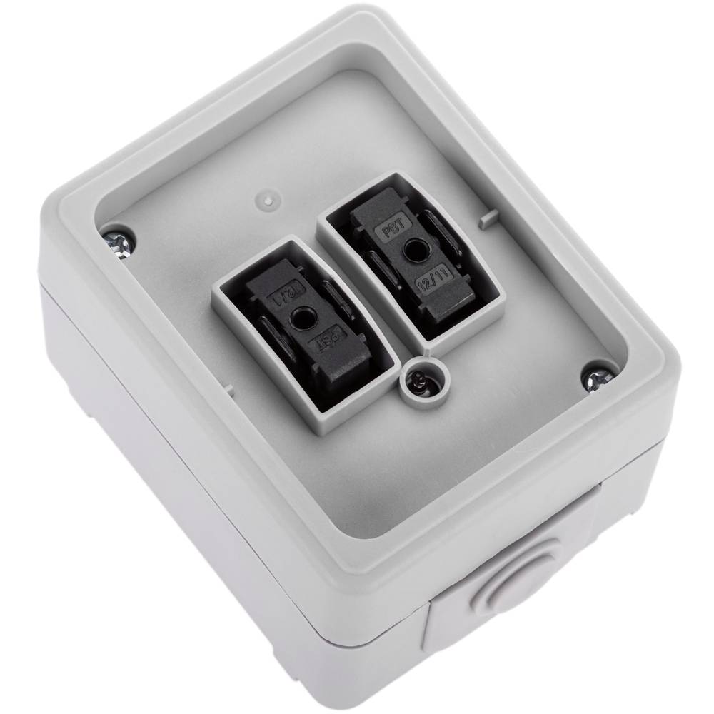Base de superficie estanca IP54 10A 250V con un pulsador