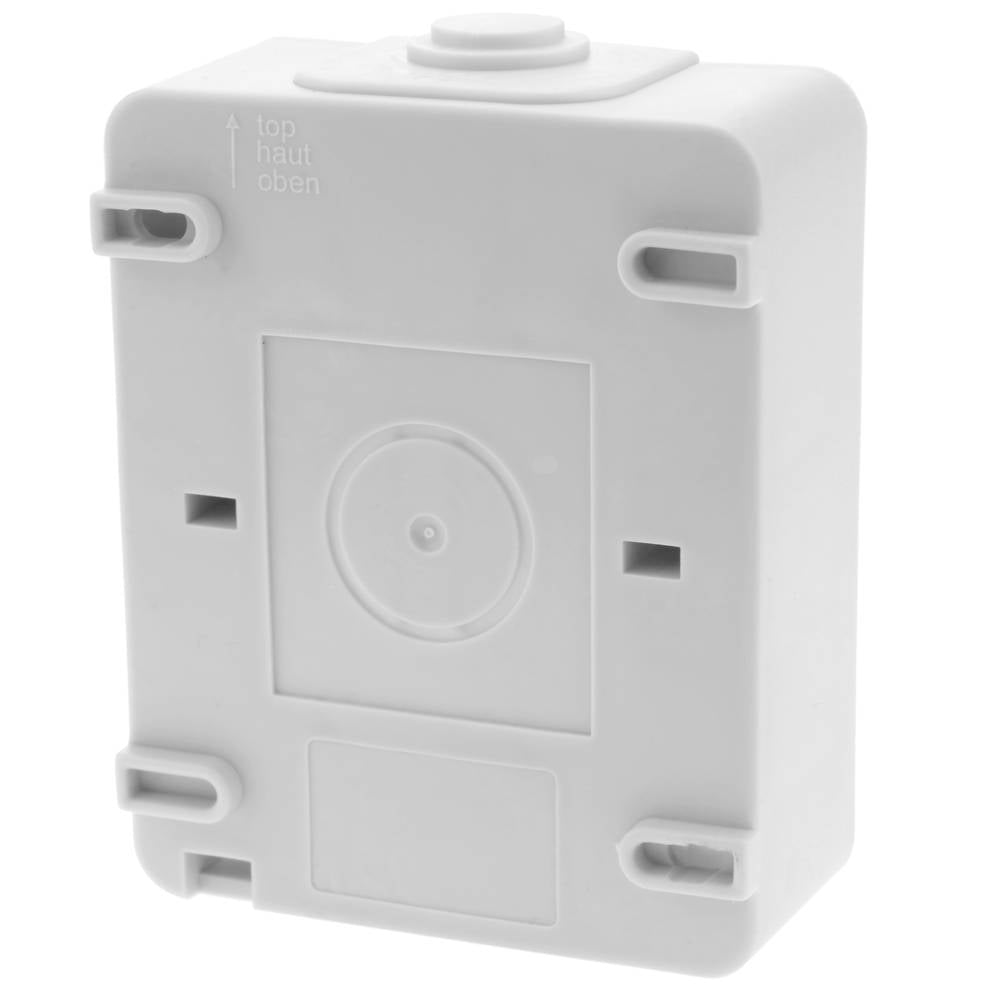 Base de superficie estanca IP54 10A 250V con 2 x interruptor conmutador
