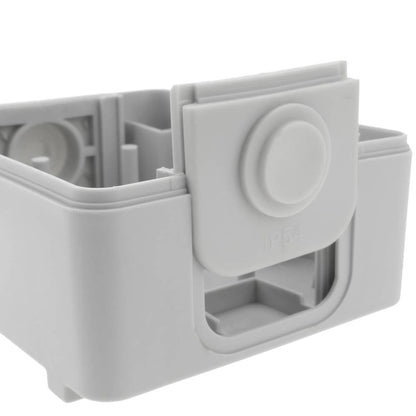 Base de superficie estanca IP54 10A 250V con 2 x interruptor conmutador