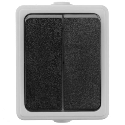 Base de superficie estanca IP54 10A 250V con 2 x interruptor conmutador