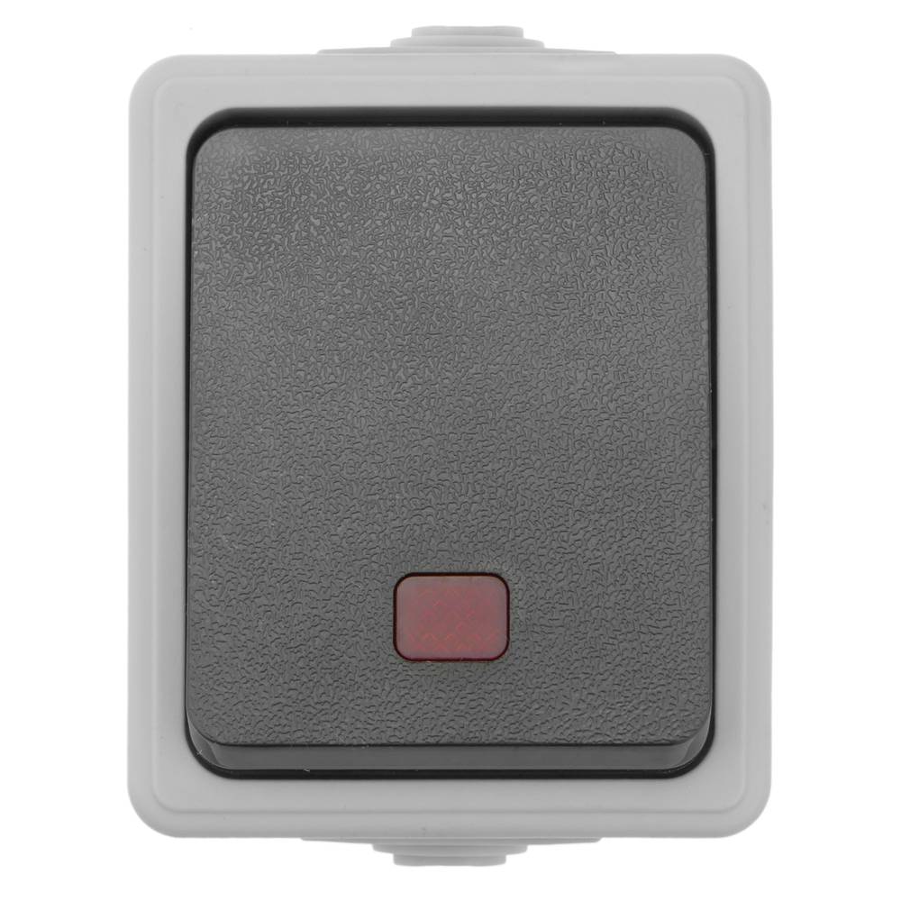 Base de superficie estanca IP54 10A 250V con interruptor conmutador LED