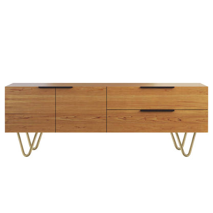 Pies para mesa y mueble Patas en acero 2 varillas 15 cm cobre 4-pack