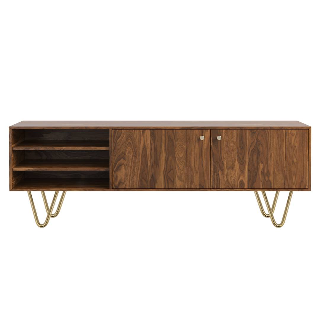 Pies para mesa y mueble Patas en acero 2 varillas 15 cm cobre 4-pack