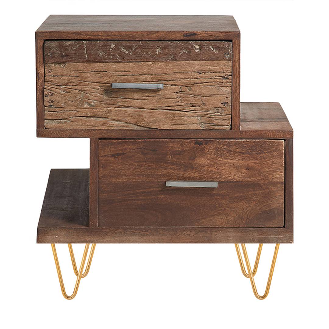 Pies para mesa y mueble Patas en acero 2 varillas 20 cm cobre intenso 4-pack