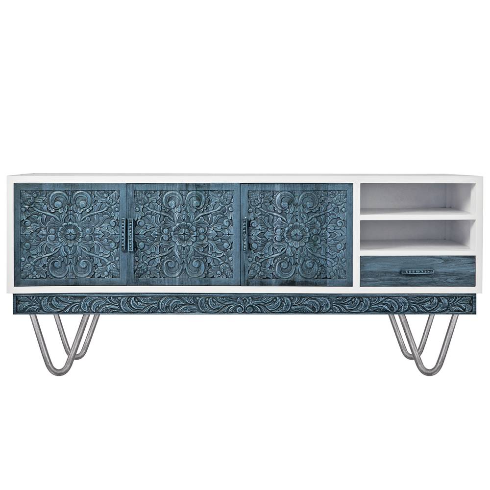 Pies para mesa y mueble estilo vintage Patas en acero 2 varillas 15 cm 4-pack