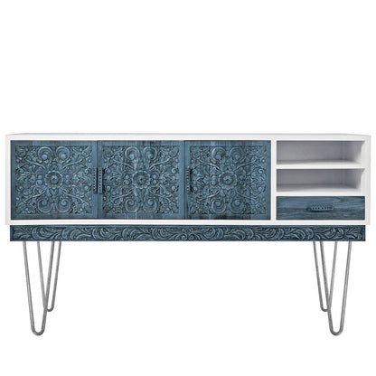Pies para mesa y mueble estilo vintage Patas en acero 2 varillas 41 cm 4-pack