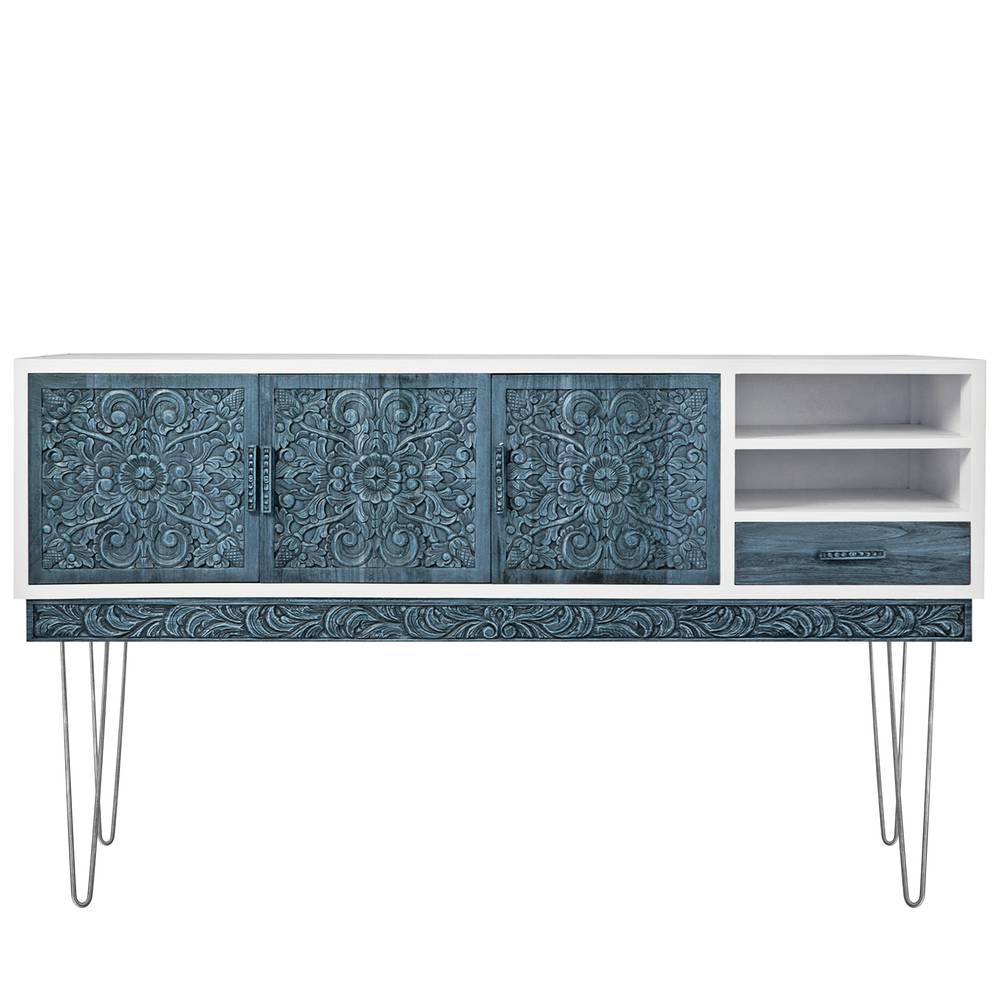 Pies para mesa y mueble estilo vintage Patas en acero 2 varillas 71 cm 4-pack