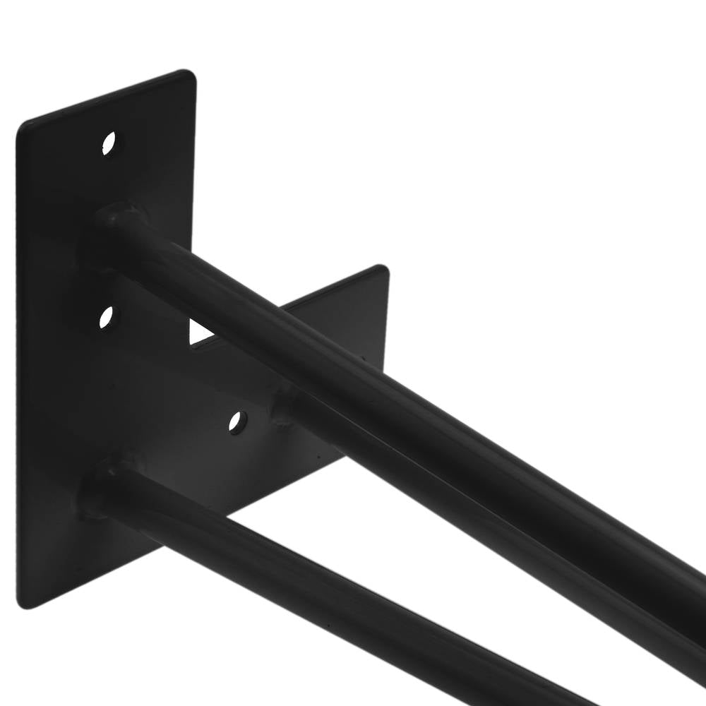 Pies para mesa y mueble Patas en acero 3 varillas 41 cm negro 4-pack